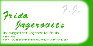 frida jagerovits business card